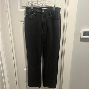 Abercrombie & Fitch Black Ankle Straight Jeans